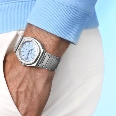 Montre Yema Urban Traveller automatique cadran bleu bracelet acier 39 mm YWTR23-GMS