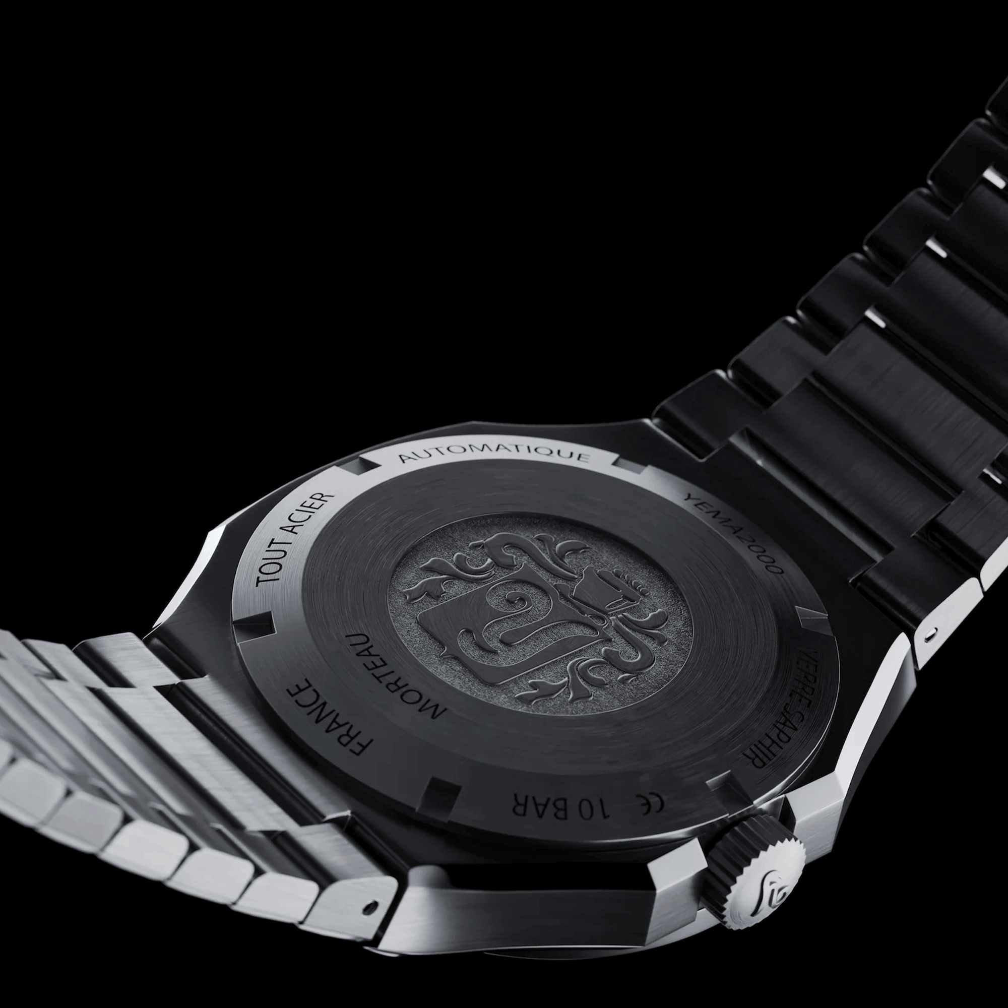 Yema Urban Traveller automatic watch white dial stainless steel bracelet 39 mm
