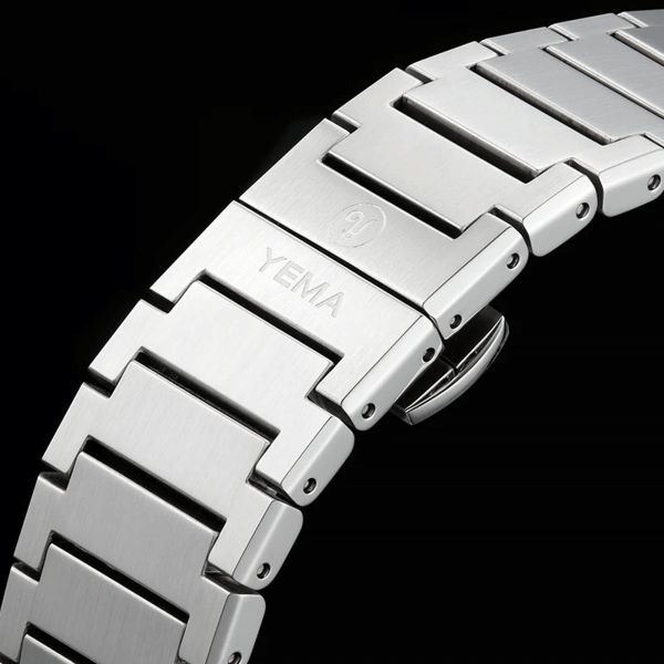 Yema Urban Traveller automatic watch white dial stainless steel bracelet 39 mm