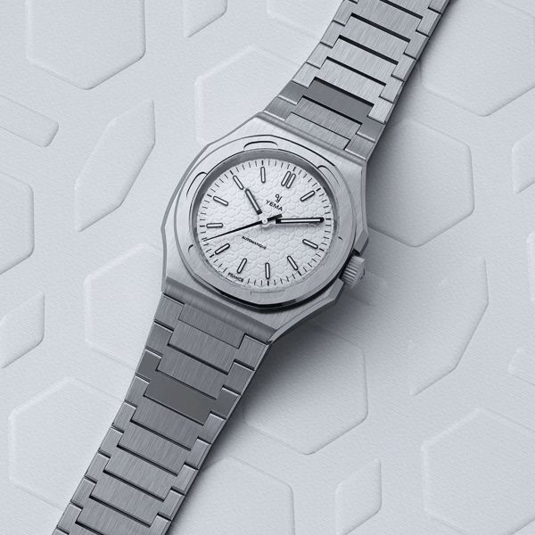 Yema Urban Traveller automatic watch white dial stainless steel bracelet 39 mm