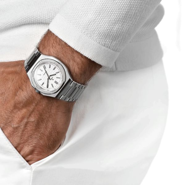 Yema Urban Traveller automatic watch white dial stainless steel bracelet 39 mm