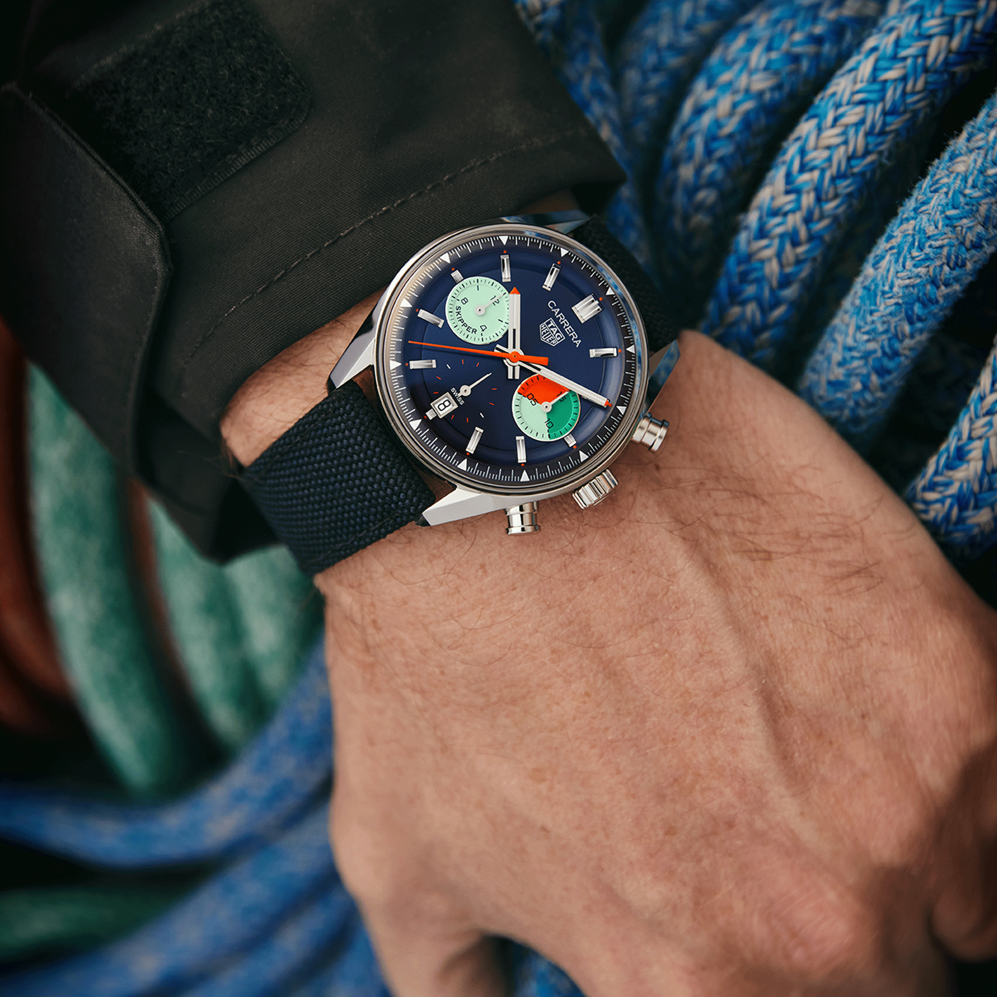 Montre TAG Heuer Carrera Chronographe Skipper Edition Limitée automatique 39 mm CBS2213.FN6002