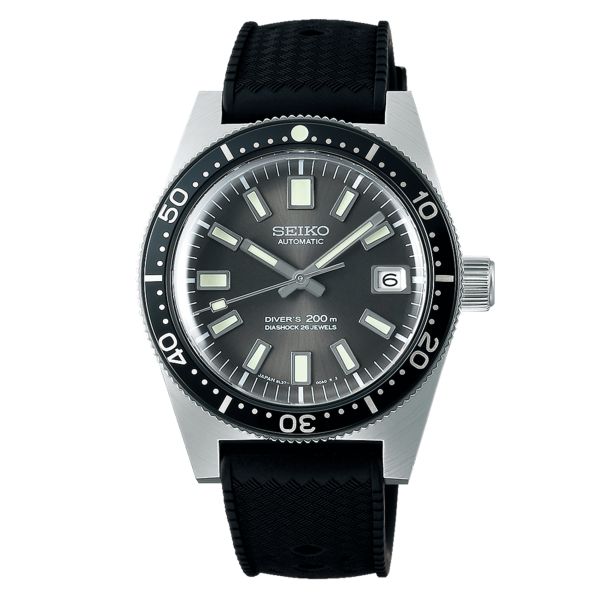 Montre Seiko Prospex Automatique Diver's Recréation "62MAS" cadran gris bracelet silicone 38 mm