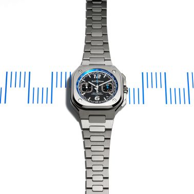 Bell & Ross BR 05 Chrono A523 Alpine Edition automatic black dial steel bracelet 42 mm