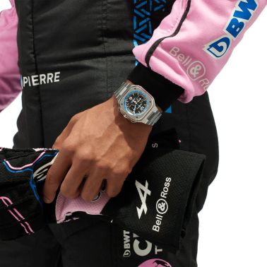 Bell & Ross BR 05 Chrono A523 Alpine Edition automatic black dial steel bracelet 42 mm