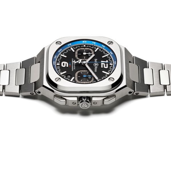 Bell & Ross BR 05 Chrono A523 Alpine Edition automatic black dial steel bracelet 42 mm
