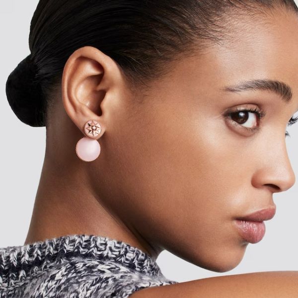 DIOR | Rose des Vents シングルピアス ピンクゴールド