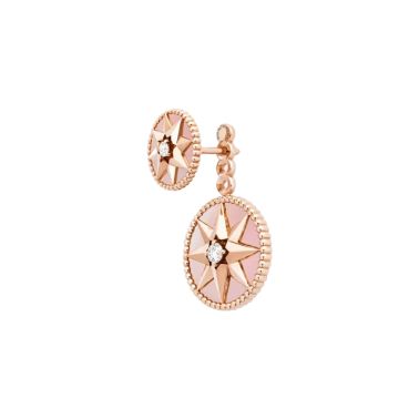 DIOR Rose des Vents earring in rose gold, pink opal diamonds | LEPAGE