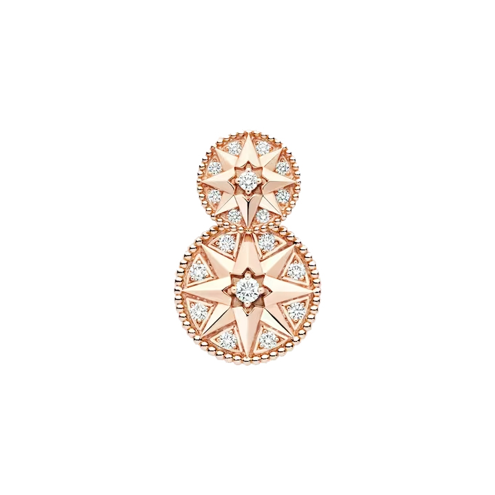 DIOR Rose des Vents earring in rose gold and diamonds LEPAGE