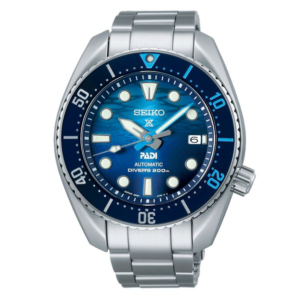 Seiko Prospex Automatic Diver's "King Sumo Great Blue" PADI blue dial steel bracelet 45 mm