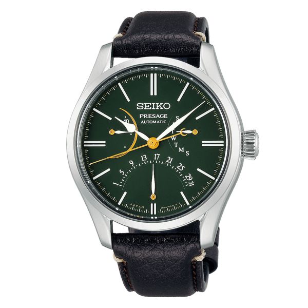 Seiko Presage Craftmanship Urushi Lacquering "Kanazawa" automatic green dial leather strap 40,6 mm