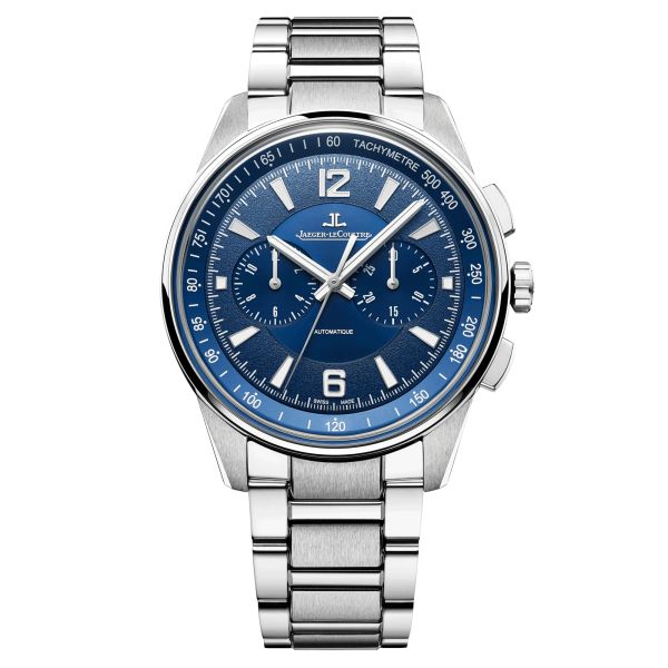 Montre Jaeger-LeCoultre Polaris Chronograph automatique cadran bleu bracelet acier 42 mm Q9028180