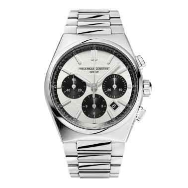 Montre Frédérique Constant Highlife Chronographe Automatique cadran panda bracelet acier 41 mm