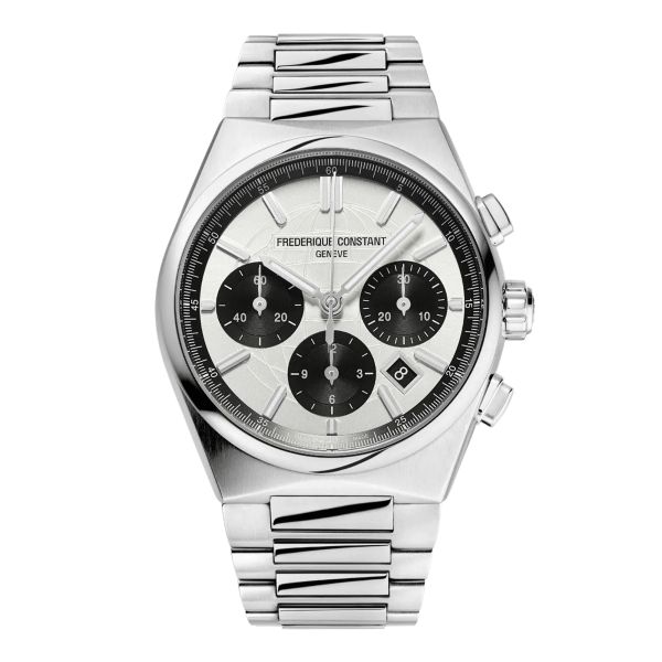 Frédérique Constant Highlife Chronograph Automatic panda dial steel bracelet 41 mm