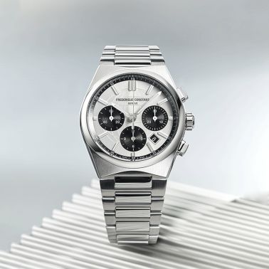 Frédérique Constant Highlife Chronograph Automatic panda dial steel bracelet 41 mm