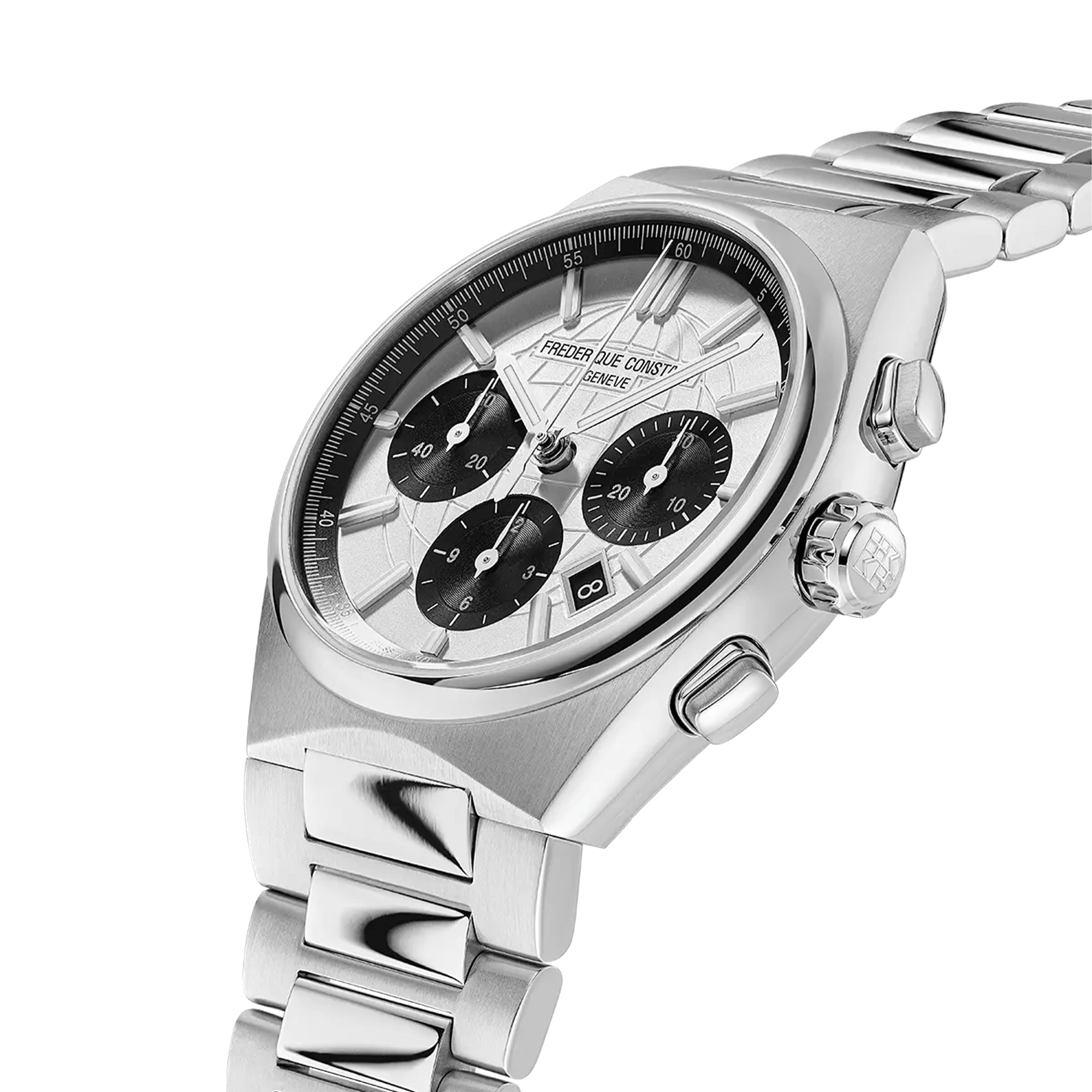 Frédérique Constant Highlife Chronograph Automatic panda dial steel bracelet 41 mm