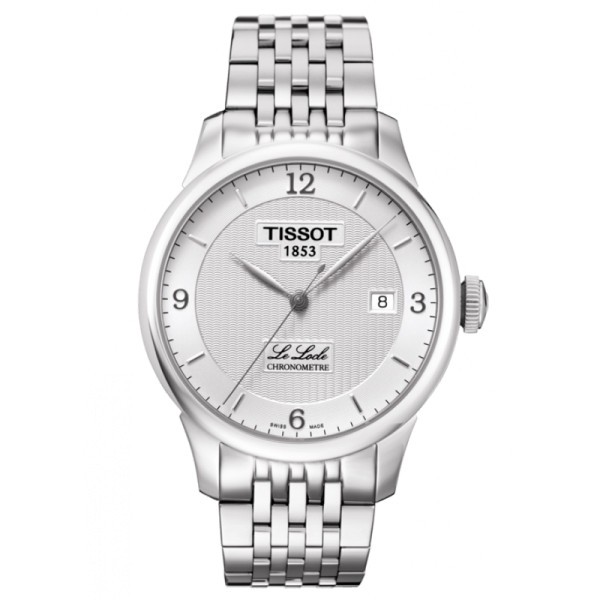 Montre Tissot T-Classic Le Locle automatique chronomètre cadran argent bracelet acier 39,3 mm T006.408.11.037.00