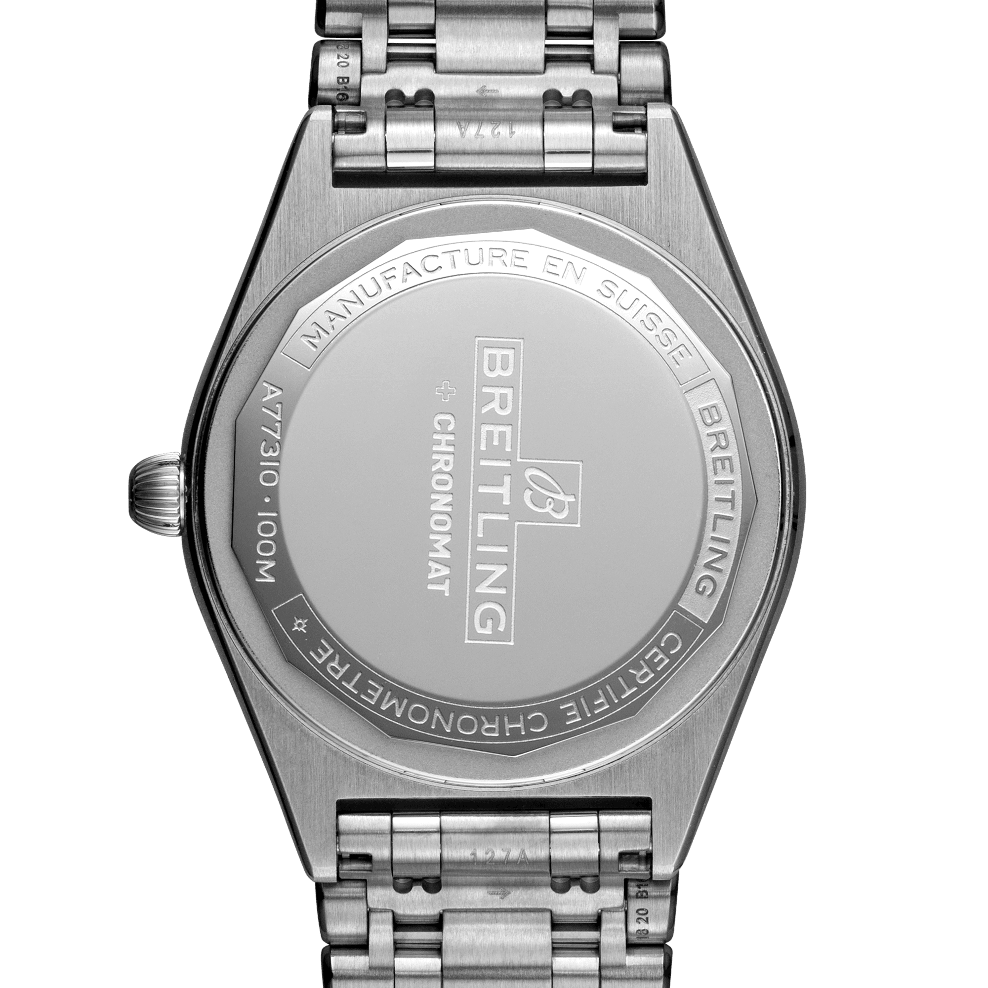 Breitling Chronomat Diamonds quartz pink dial steel bracelet 32 mm