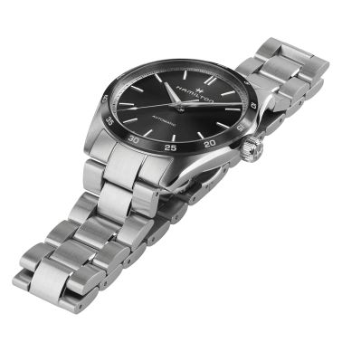 Montre Hamilton Jazzmaster Performer automatique cadran noir bracelet acier 38 mm H36205130