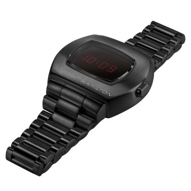 Hamilton American Classic PSR Digital PVD black quartz steel LED display watch 40.8 mm