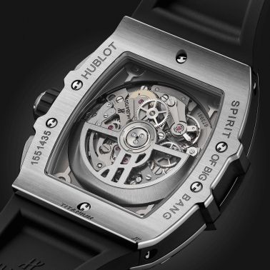 Hublot Spirit of Big Bang Titanium automatic watch skeleton dial rubber strap 42 mm