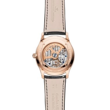 Montre Jaeger-LeCoultre Master Ultra Thin Date Or Rose automatique cadran beige bracelet cuir noir 39 mm Q1232511