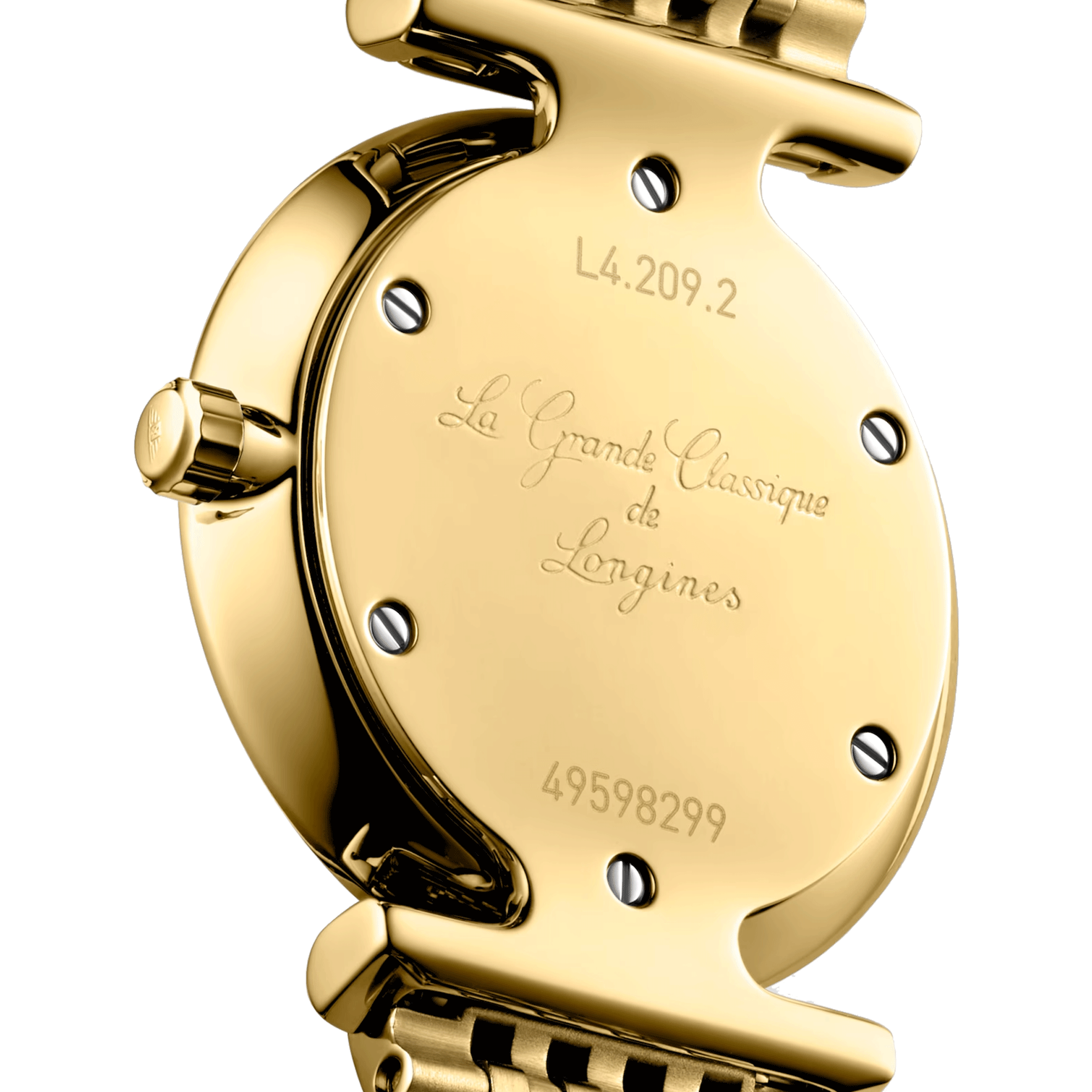 Montre Longines La Grande Classique PVD jaune quartz index diamants cadran doré bracelet acier pvd 24 mm L4.209.2.37.8