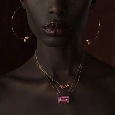 Collier Ginette NY 3 mini Cocktail on Chain en or rose COK4