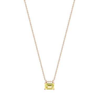 Collier Ginette NY mini Cocktail en or rose et quartz lemon COKLQ3