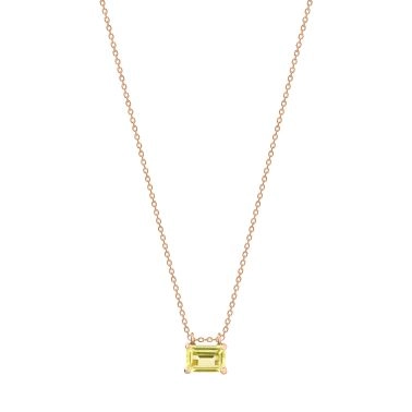 Collier Ginette NY mini Cocktail en or rose et quartz lemon COKLQ3