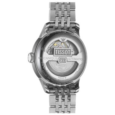 Montre Tissot T-Classic Le Locle Powermatic 80 cadran argent bracelet acier 39,3 mm T006.407.11.033.00