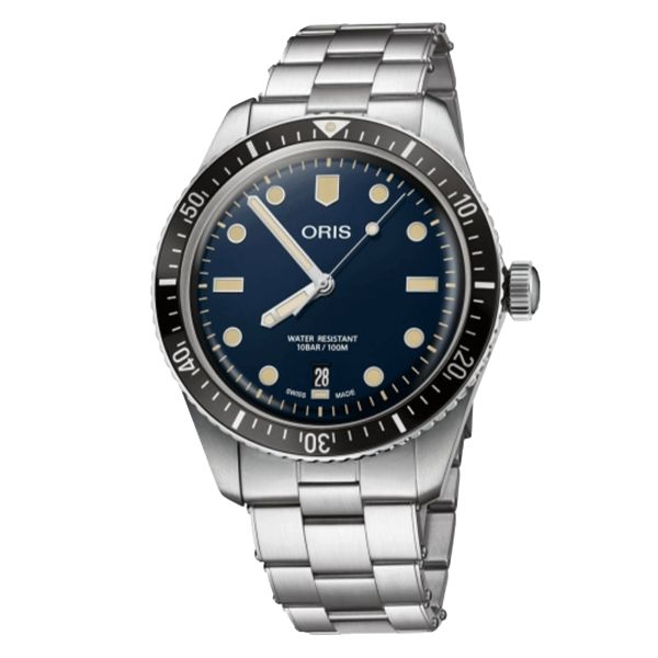 Oris Divers Sixty-Five automatic blue dial steel bracelet 40 mm