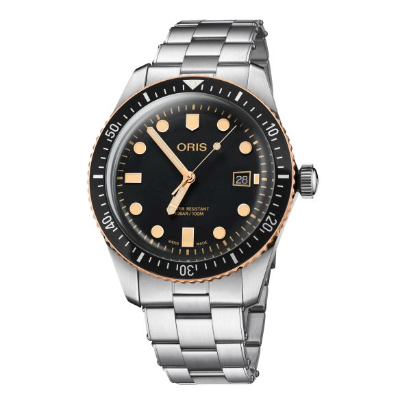 Montre Oris Plongée Divers Sixty-Five automatique cadran noir bracelet acier 42 mm