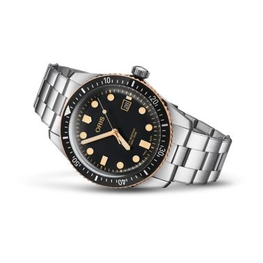 Montre Oris Plongée Divers Sixty-Five automatique cadran noir bracelet acier 42 mm