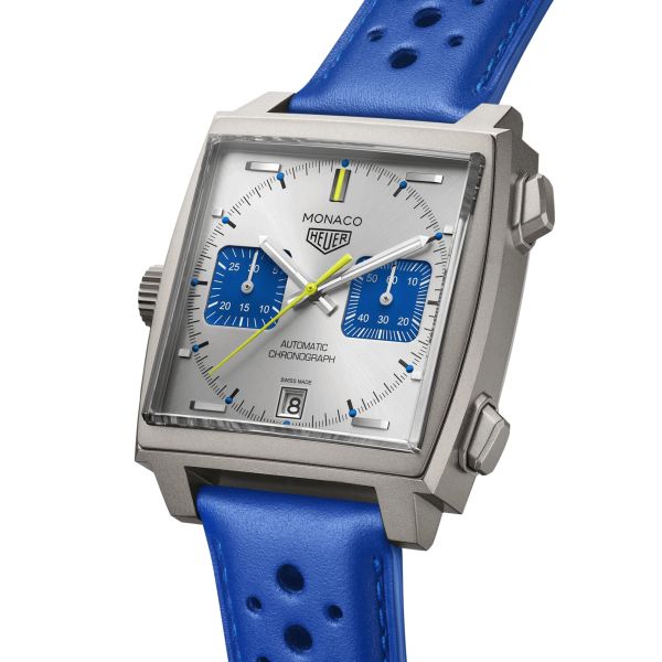 TAG Heuer Monaco Chrono Racing Blue Watch CAW218C.FC6548 Lepage