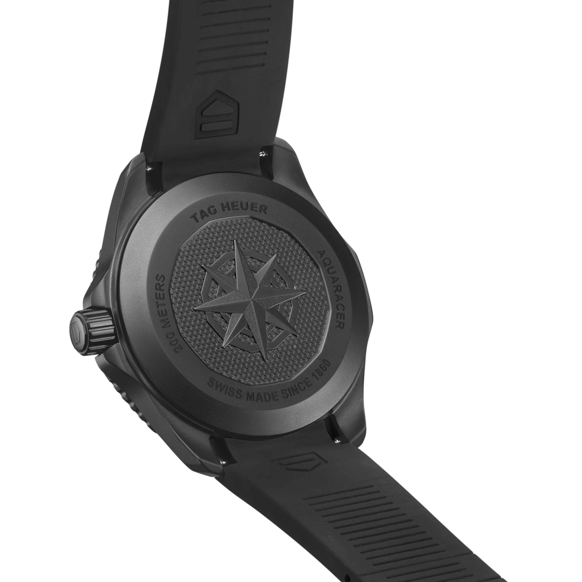 Montre TAG Heuer Aquaracer Professional 200 Solargraph solaire cadran noir bracelet caoutchouc noir 40 mm WBP1112.FT6199