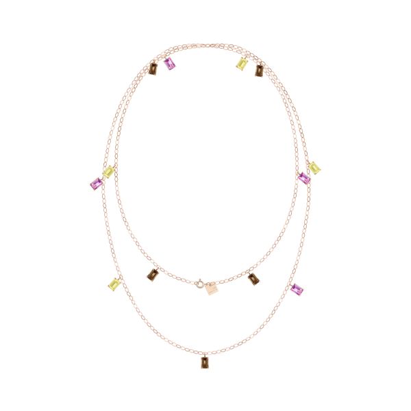 Collier Ginette NY Cocktail sautoir en or rose SCOK