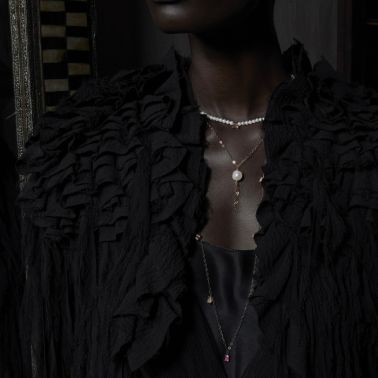 Collier Ginette NY Cocktail sautoir en or rose SCOK