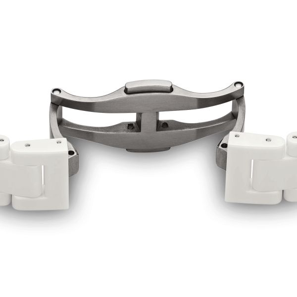 Montre Rado True Square Diamonds quartz cadran nacre blanche bracelet céramique blanc 29,2 mm R27072902