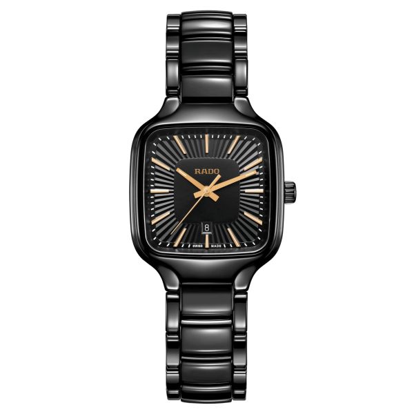 Montre Rado True Square quartz cadran noir bracelet céramique noir 29,2 mm R27080172