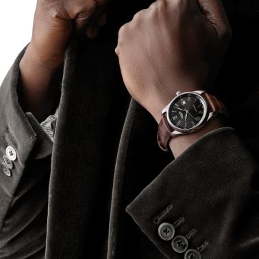 Longines Master Collection automatic watch black dial brown leather strap 40 mm L2.793.4.59.2