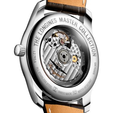 Longines Master Collection automatic watch black dial brown leather strap 40 mm L2.793.4.59.2