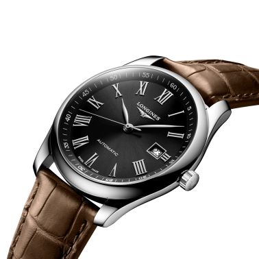 Longines Master Collection automatic watch black dial brown leather strap 40 mm L2.793.4.59.2