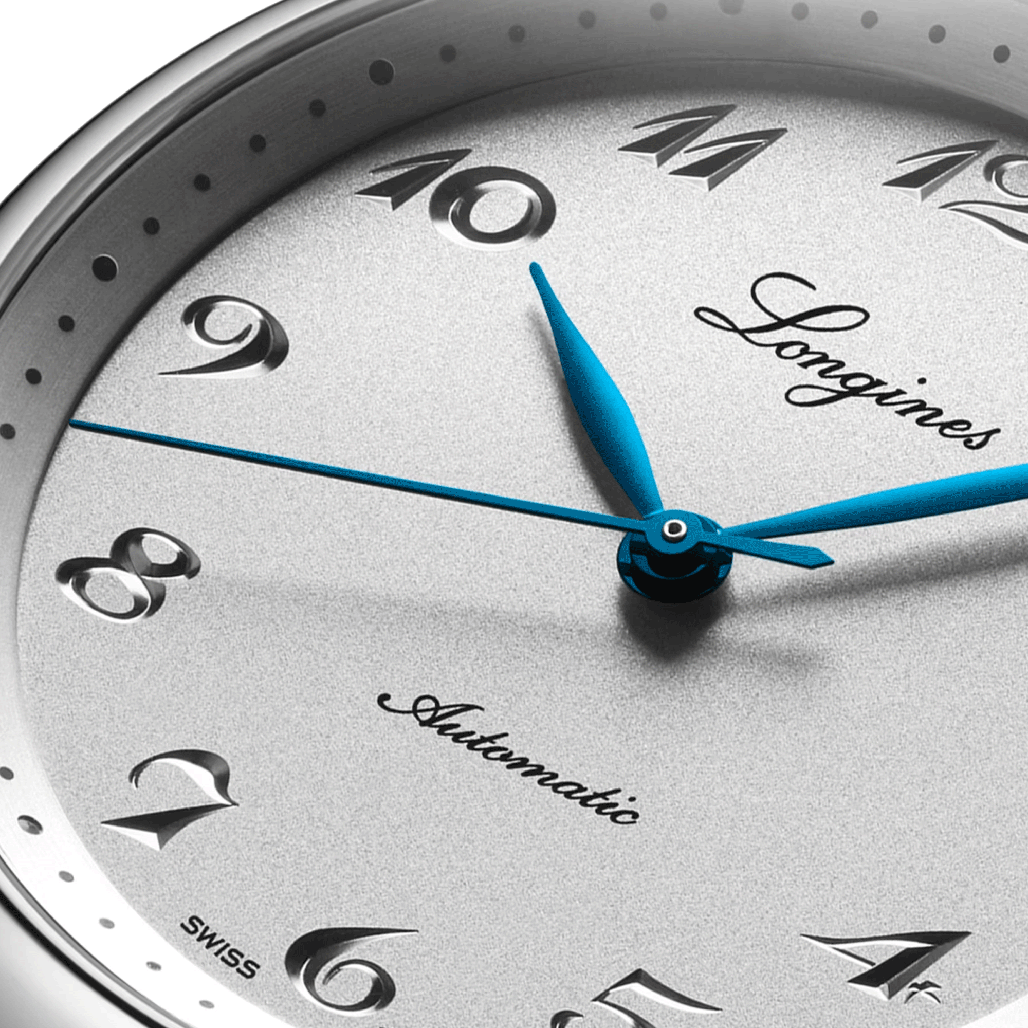 Montre Longines Master Collection 190th anniversary automatique cadran argent bracelet cuir gris 40 mm L2.793.4.73.2