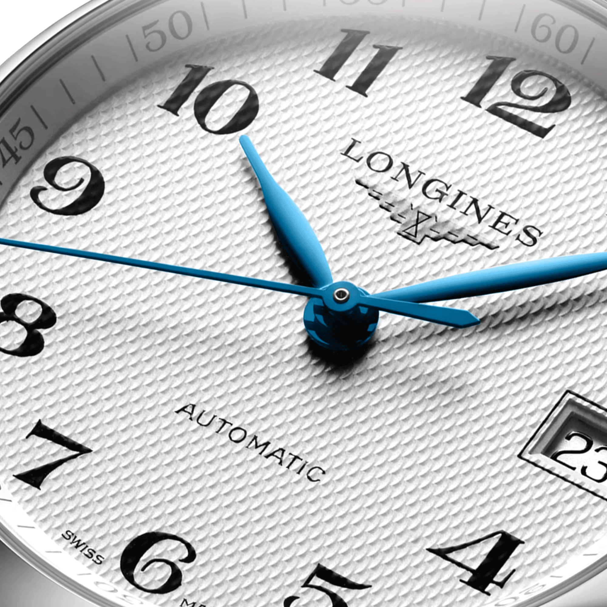 Montre Longines Master Collection automatique cadran argenté bracelet cuir marron 34 mm L2.357.4.78.3