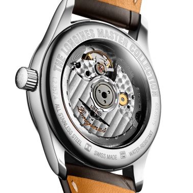 Longines Master Collection automatic watch silver dial brown leather strap 34 mm L2.357.4.78.3