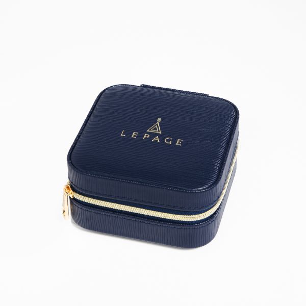 Lepage navy blue jewelry box