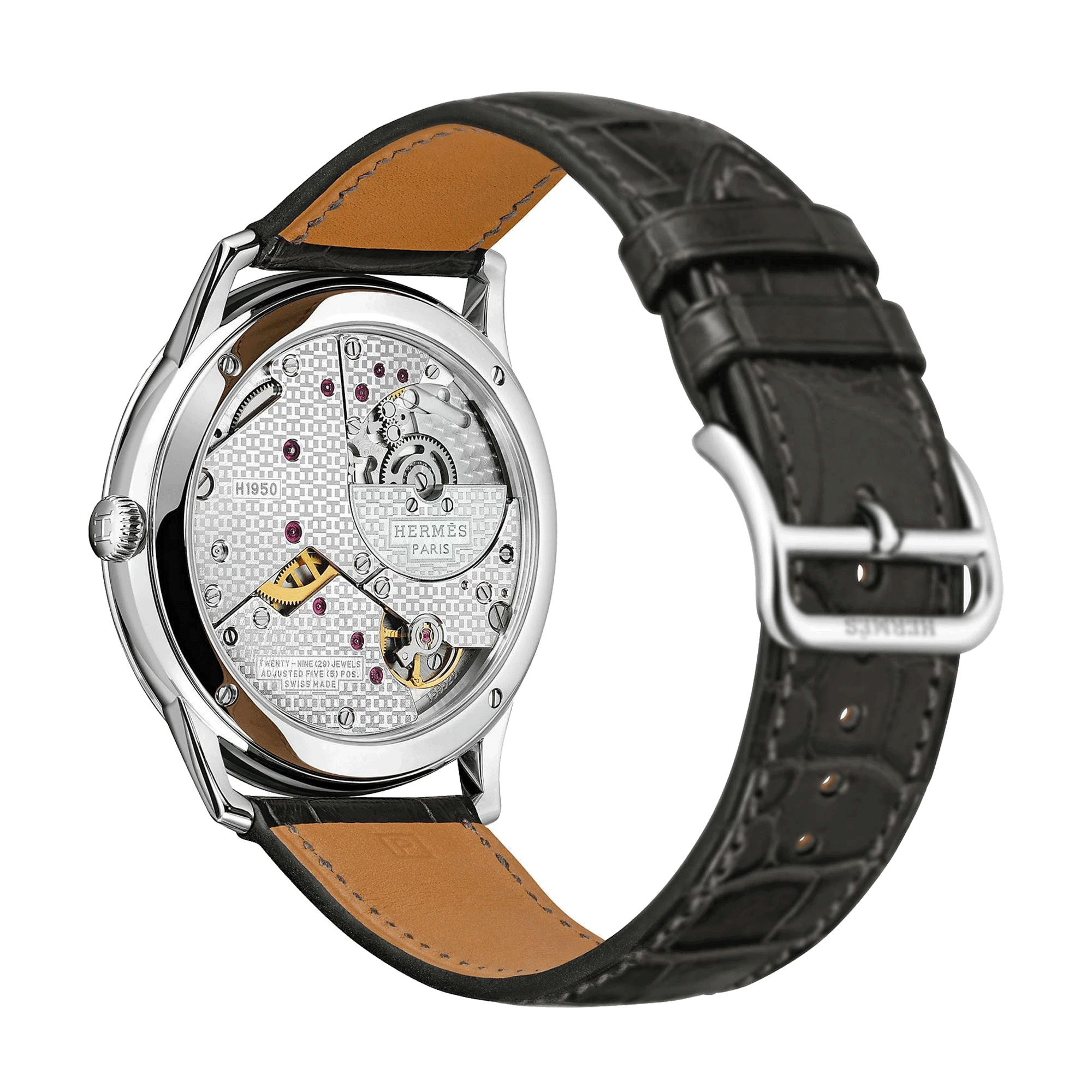 Montre Homme Cuir Slim Montre HERMÈS Slim D'Hermès GM Auto 39,5 Mm