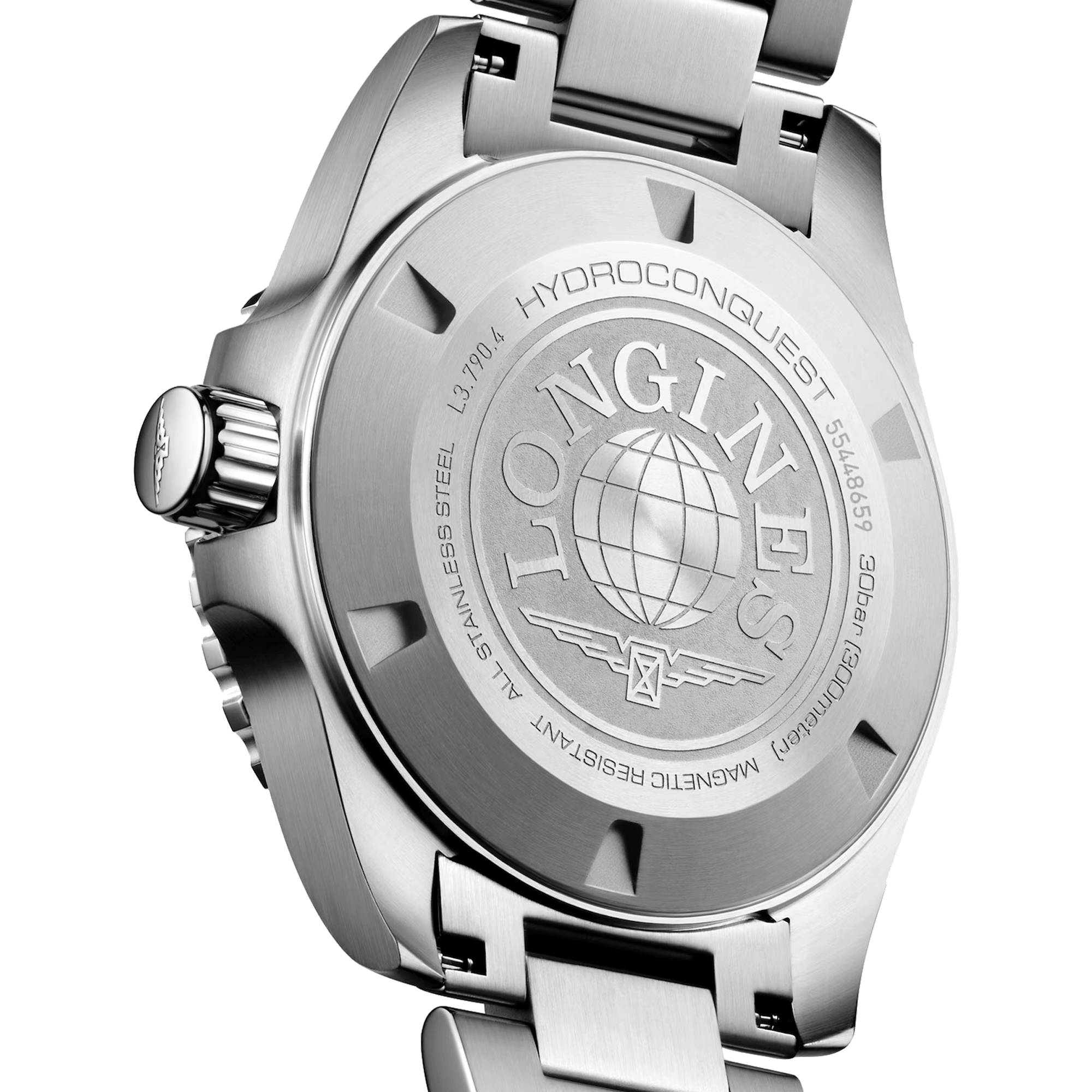 Longines Hydroconquest GMT automatic watch green dial steel bracelet 41 mm