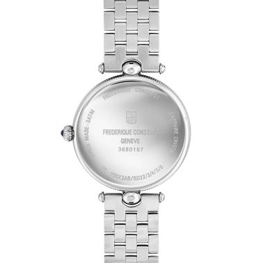 Frédérique Constant Classics Art Déco Round quartz silver dial steel bracelet 30 mm